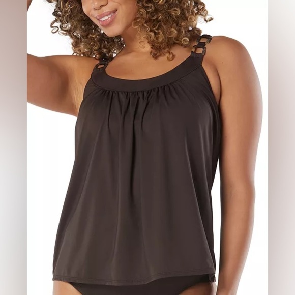 COCO REEF Ultra Fit Embellished-Strap Tankini Top Size 38E / 14 - Picture 1 of 10